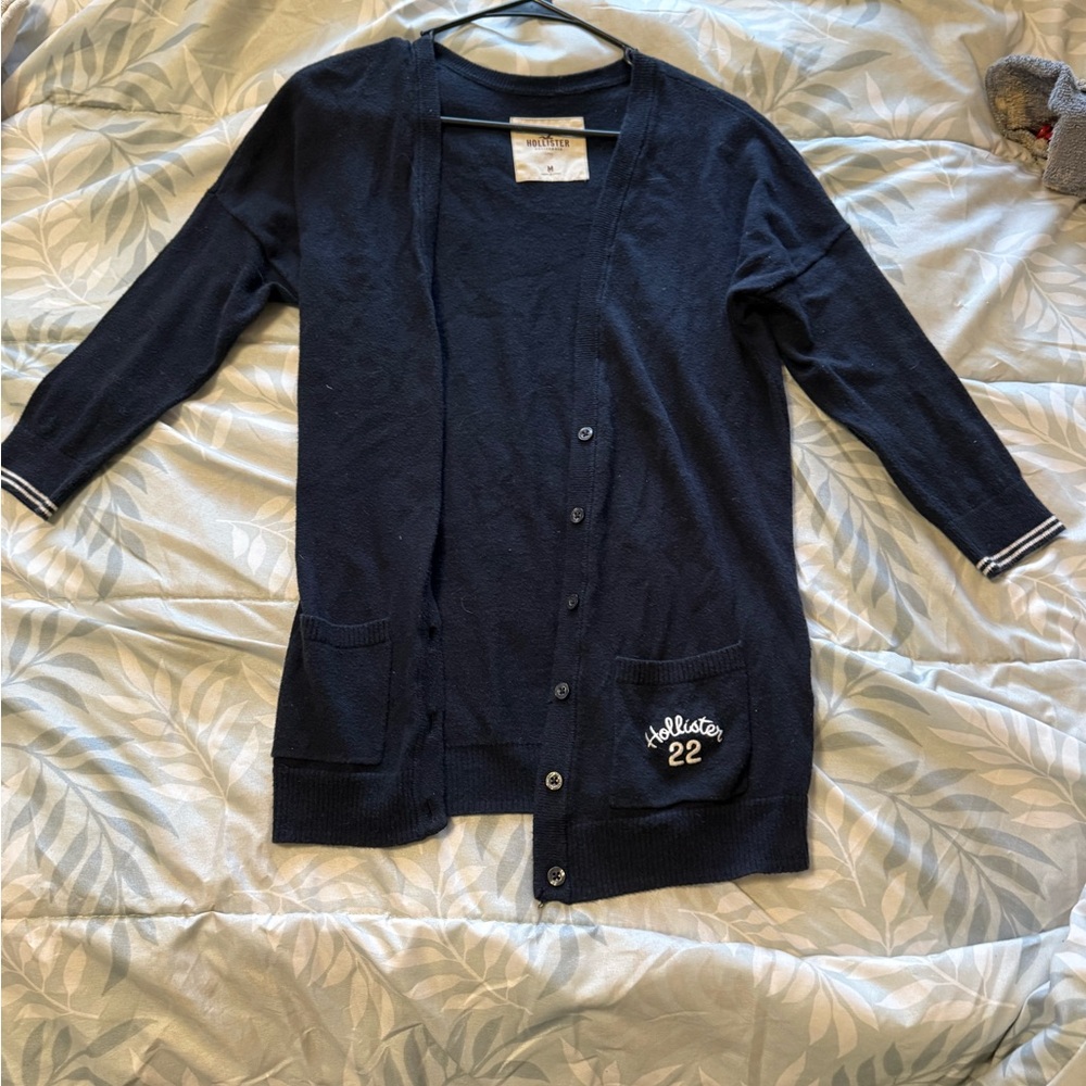 Hollister Women's Navy Cardigan Sweater